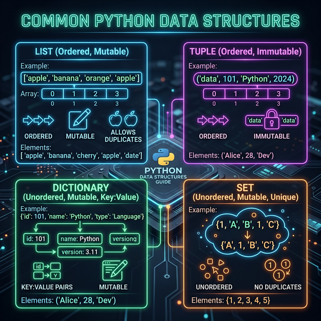 Python Data Structures Diagram