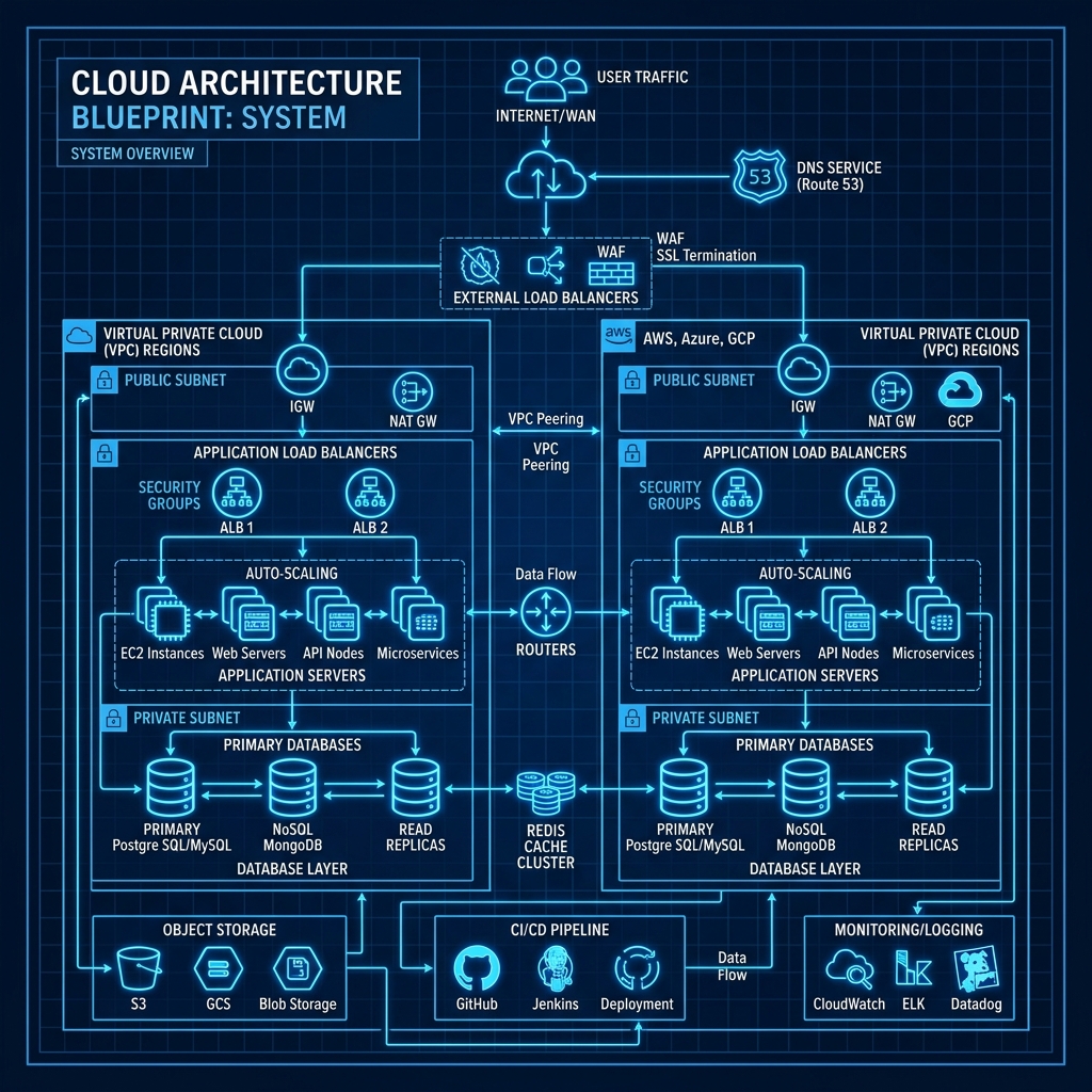 AWS Services Diagram Blueprint