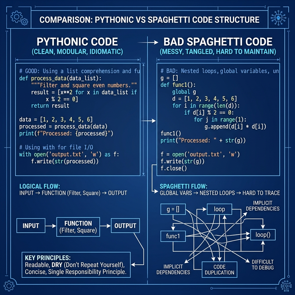 Pythonic vs Spaghetti Code