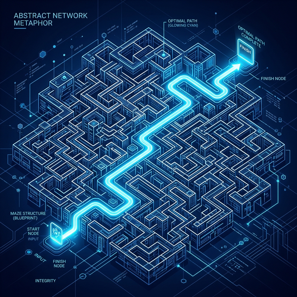 Dijkstra's Algorithm Optimal Path Concept