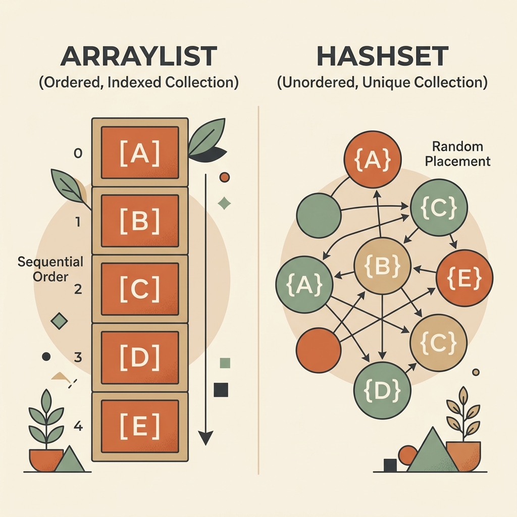 ArrayList vs HashSet Technical Comparison