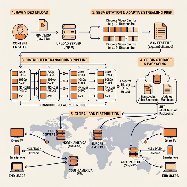 Global Video Transcoding Pipeline